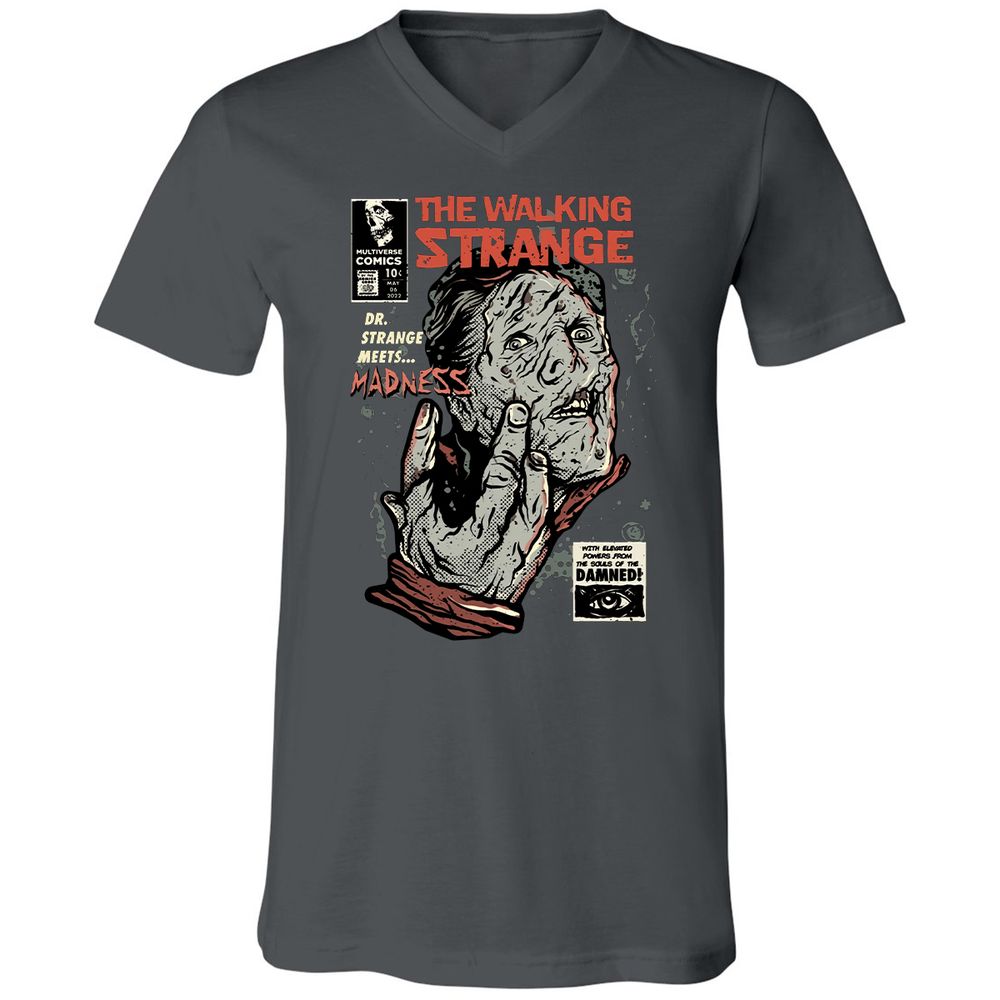 Unisex V-Neck T-Shirt - 4YK7WBK8 - Asphalt - 12