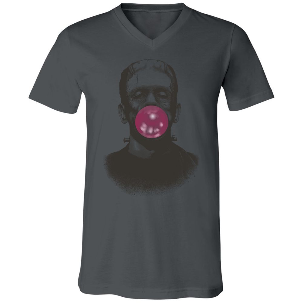 Unisex V-Neck T-Shirt - ZWQTD2RA - Asphalt - 12