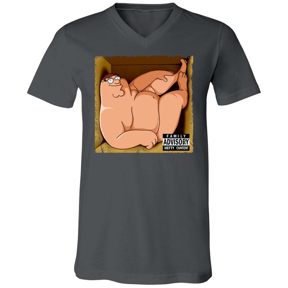 Unisex V-Neck T-Shirt - L8F5ZMVY - Asphalt - 12