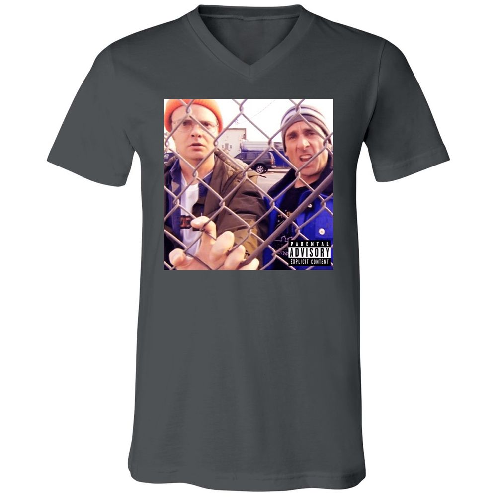 Unisex V-Neck T-Shirt - VU6J4PCP - Asphalt - 12