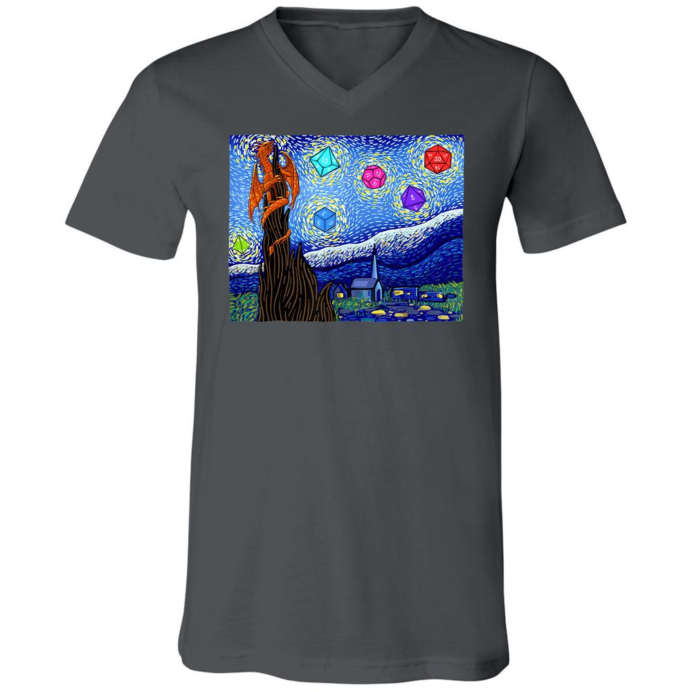 Unisex V-Neck T-Shirt - 8C2AH9VL - Asphalt - 12