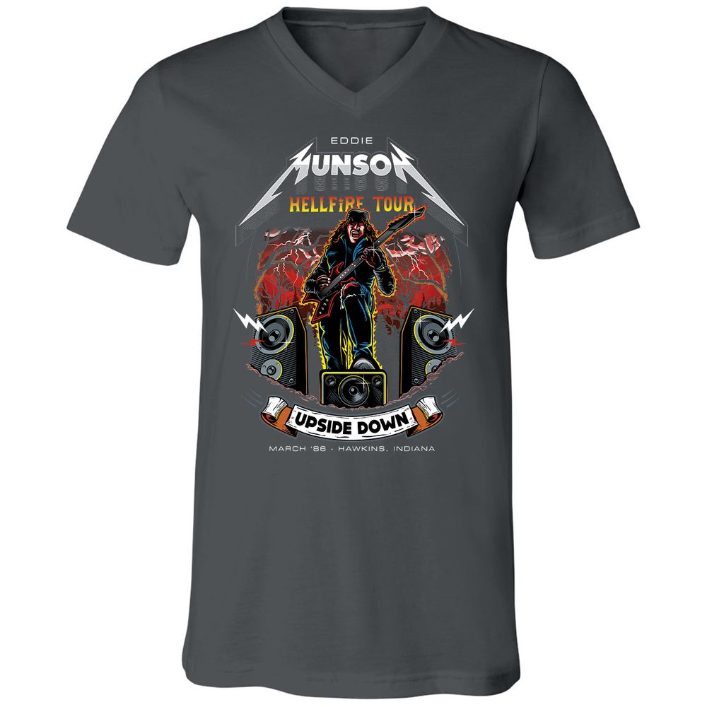 Unisex V-Neck T-Shirt - DTUK2314 - Asphalt - 12