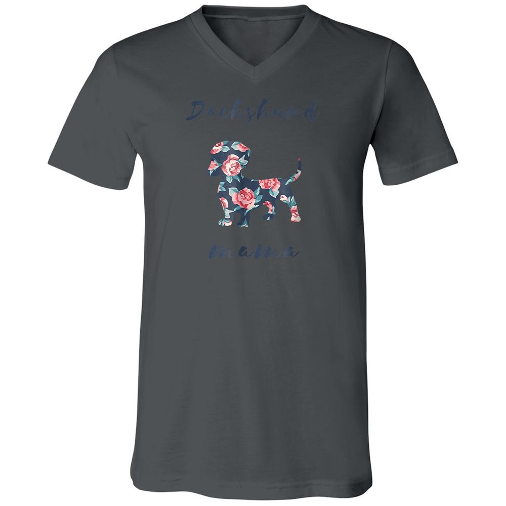 Unisex V-Neck T-Shirt - 9GVVSUQJ - Asphalt - 12