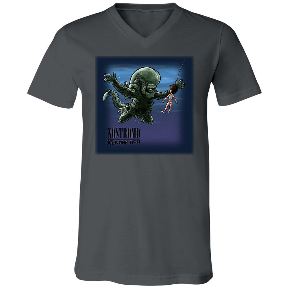 Unisex V-Neck T-Shirt - WS1LWZXY - Asphalt - 12