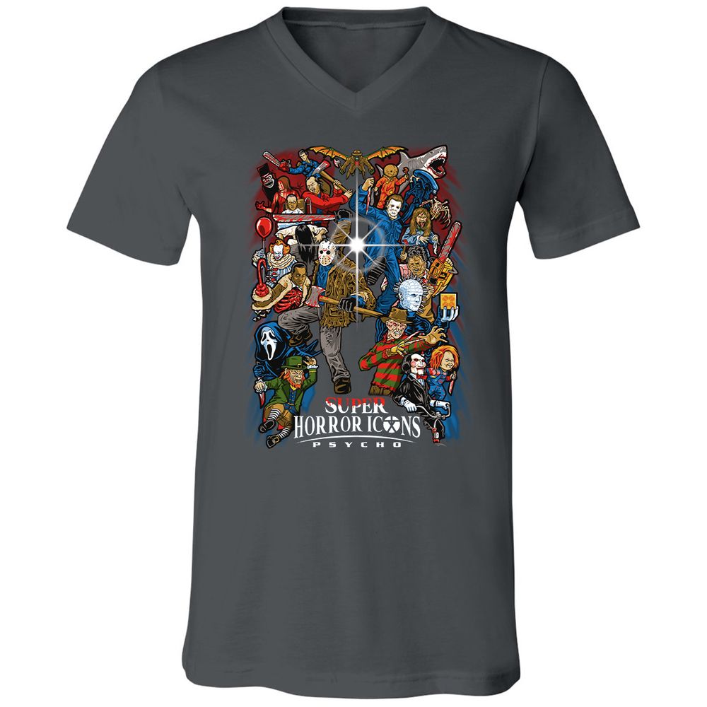 Unisex V-Neck T-Shirt - RK6G6V68 - Asphalt - 12