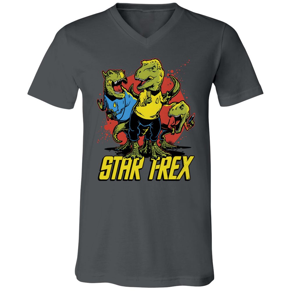 Unisex V-Neck T-Shirt - UBLKUJKQ - Asphalt - 12