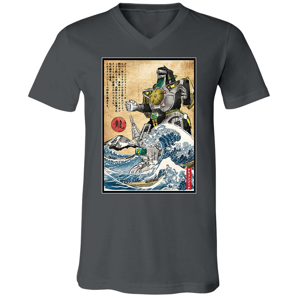 Unisex V-Neck T-Shirt - P74UEXFJ - Asphalt - 12