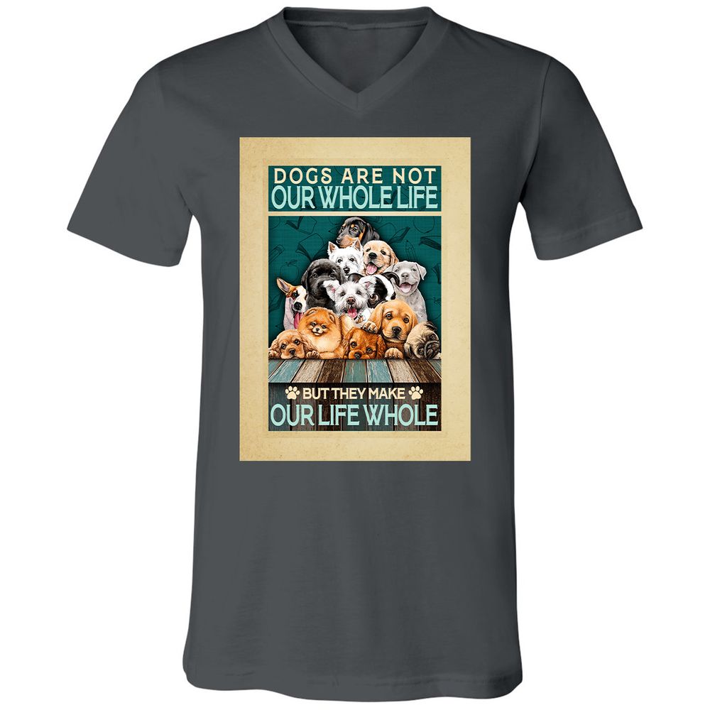 Unisex V-Neck T-Shirt - 33P9UBH8 - Asphalt - 12