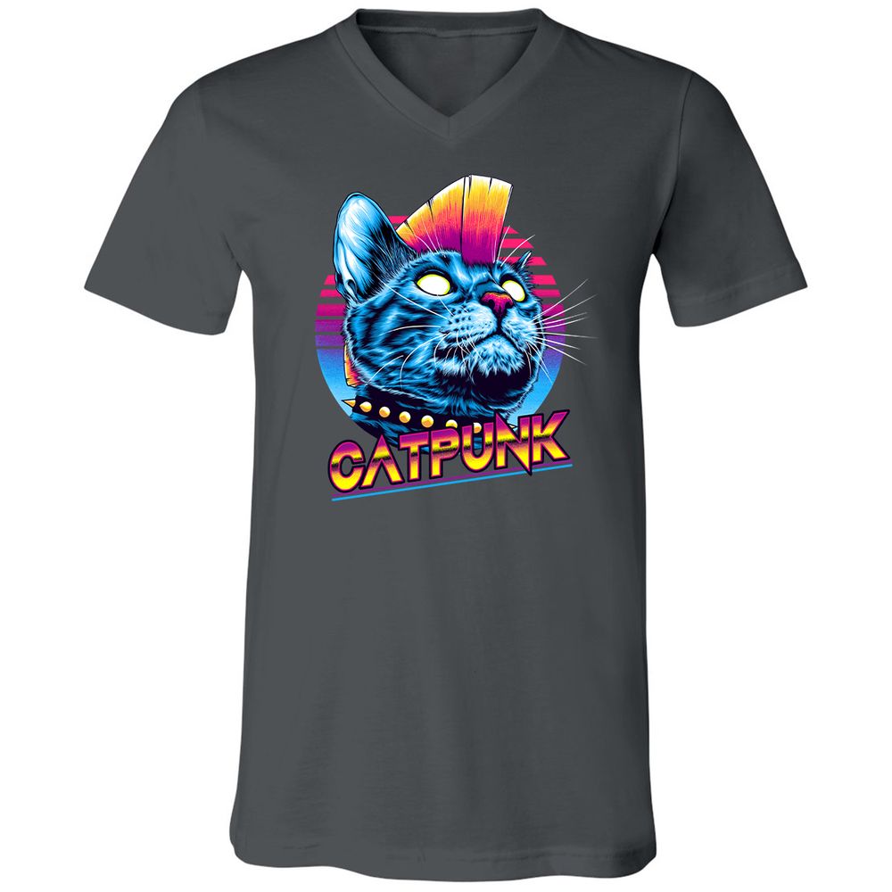 Unisex V-Neck T-Shirt - RL15KK8H - Asphalt - 12