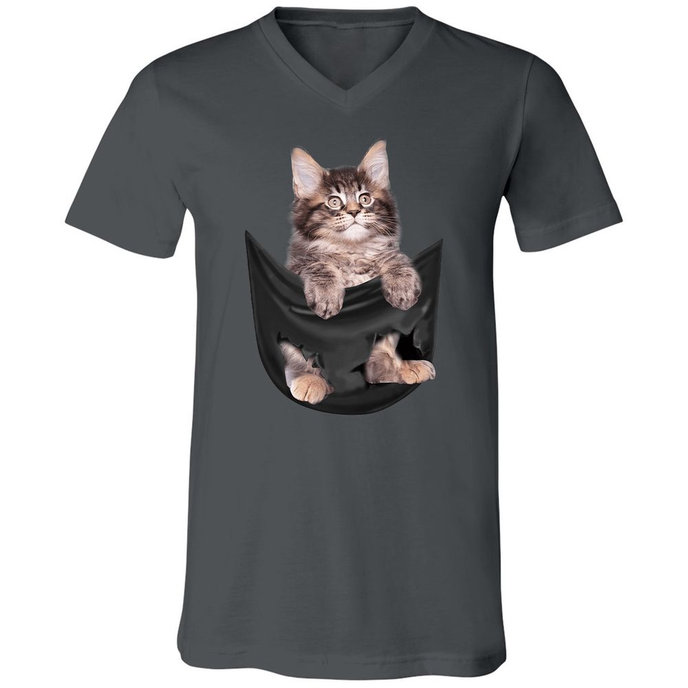 Unisex V-Neck T-Shirt - Q3LY4MY1 - Asphalt - 12