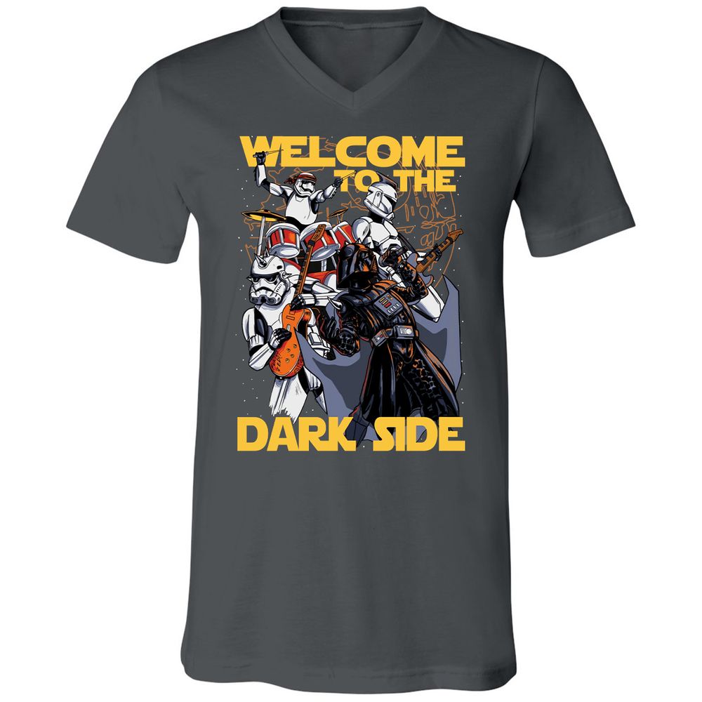 Unisex V-Neck T-Shirt - WXU3FY1G - Asphalt - 12