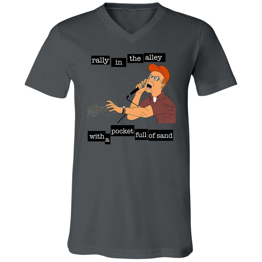 Unisex V-Neck T-Shirt - HADNDM8E - Asphalt - 12