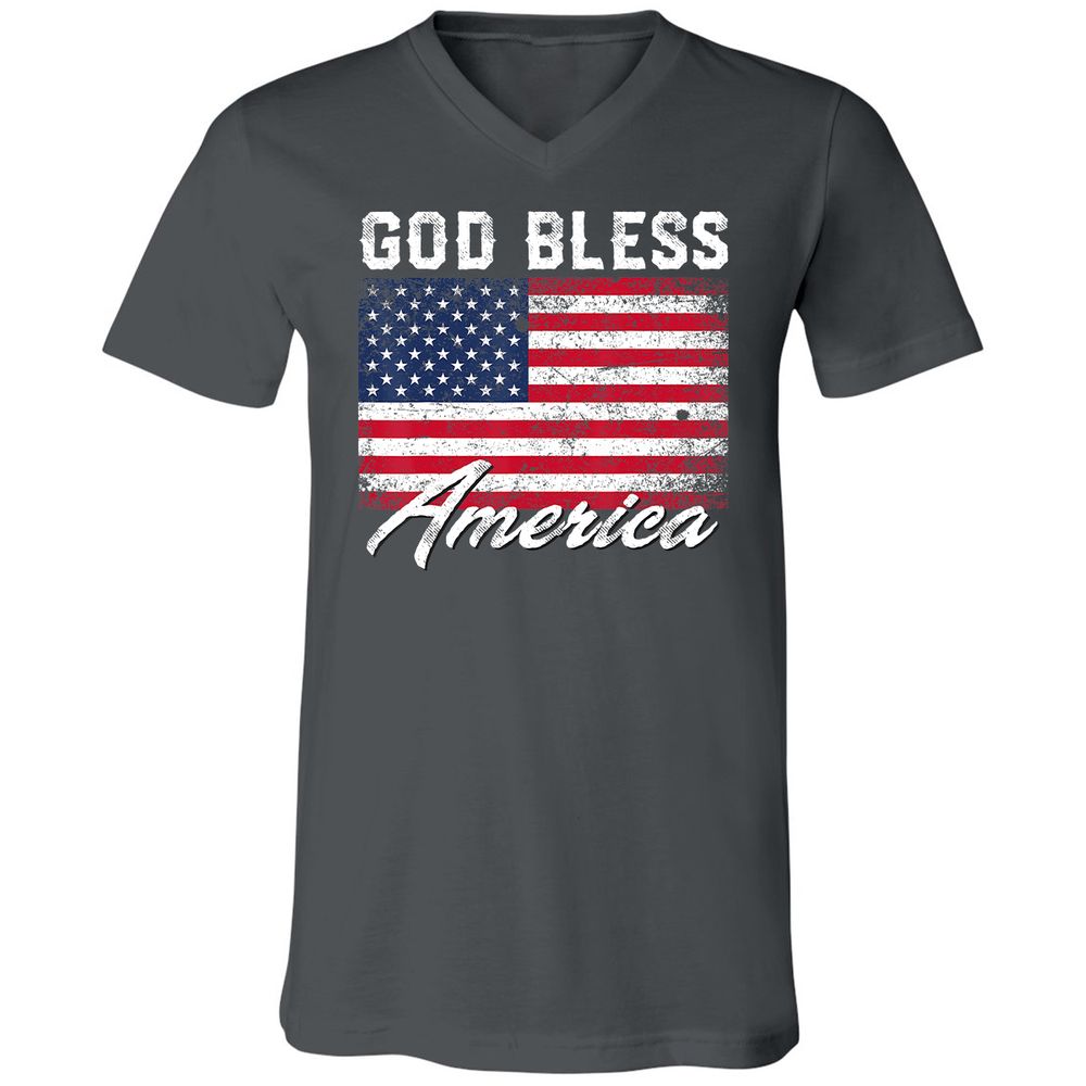 Unisex V-Neck T-Shirt - UFMRCDMY - Asphalt - 12