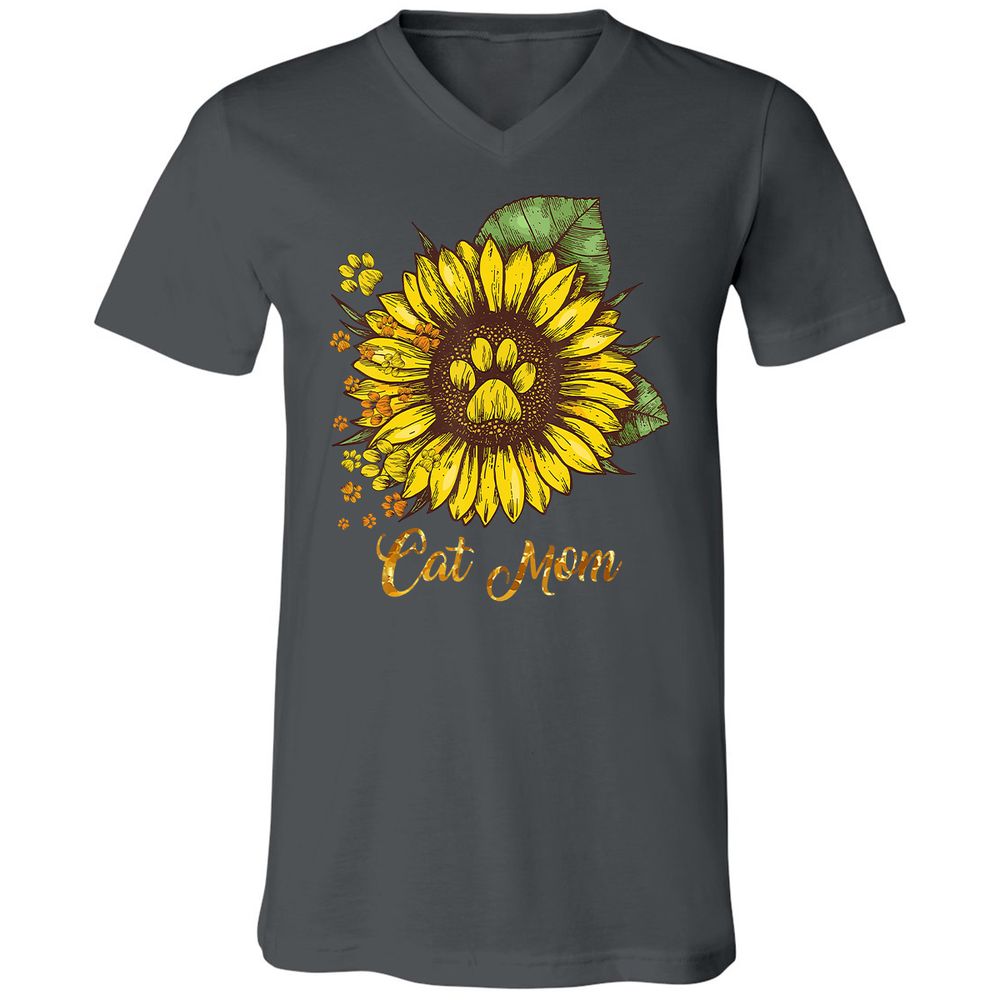 Unisex V-Neck T-Shirt - UUFEKDES - Asphalt - 12