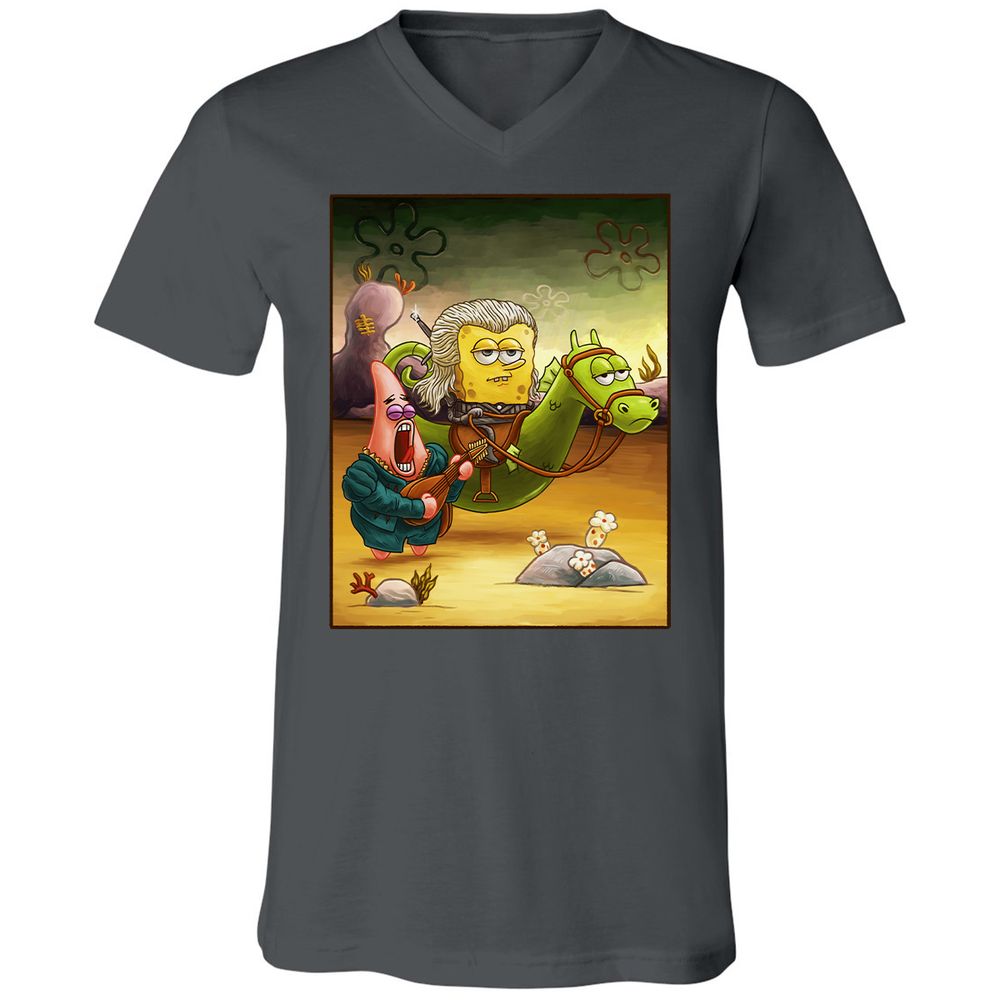 Unisex V-Neck T-Shirt - URPCPEWC - Asphalt - 12