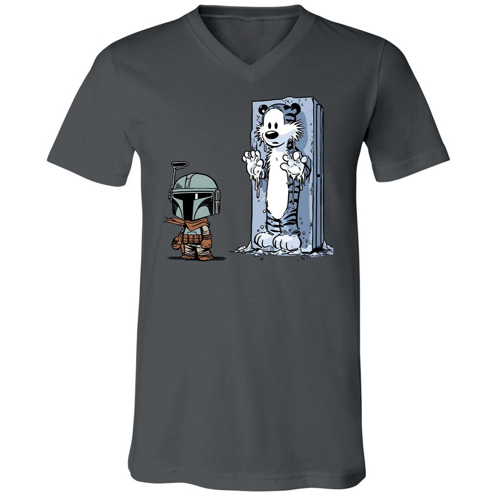 Unisex V-Neck T-Shirt - JN7RCT4G - Asphalt - 12