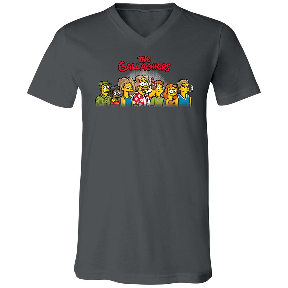 Unisex V-Neck T-Shirt - CAUBD64N - Asphalt - 12