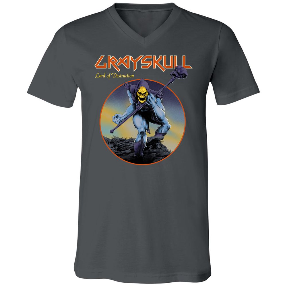 Unisex V-Neck T-Shirt - 84FZCFUN - Asphalt - 12