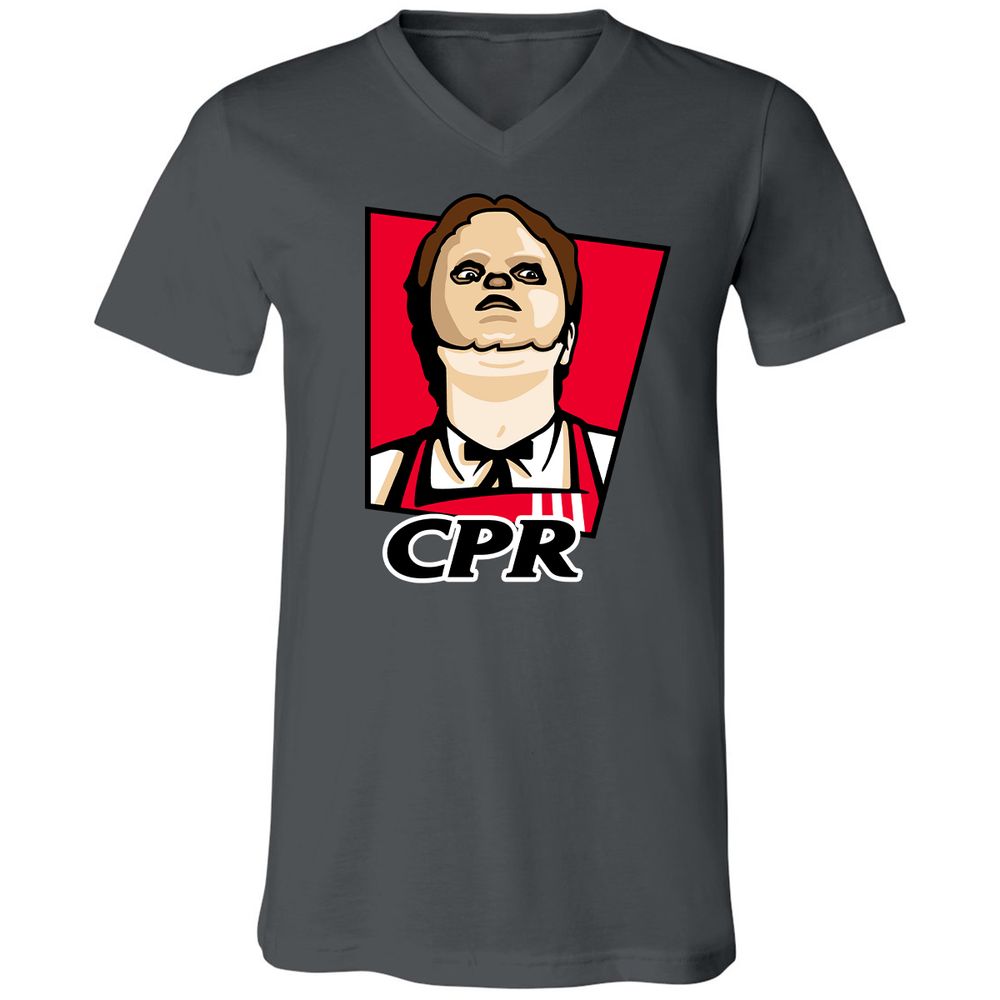 Unisex V-Neck T-Shirt - 62AZWQSP - Asphalt - 12