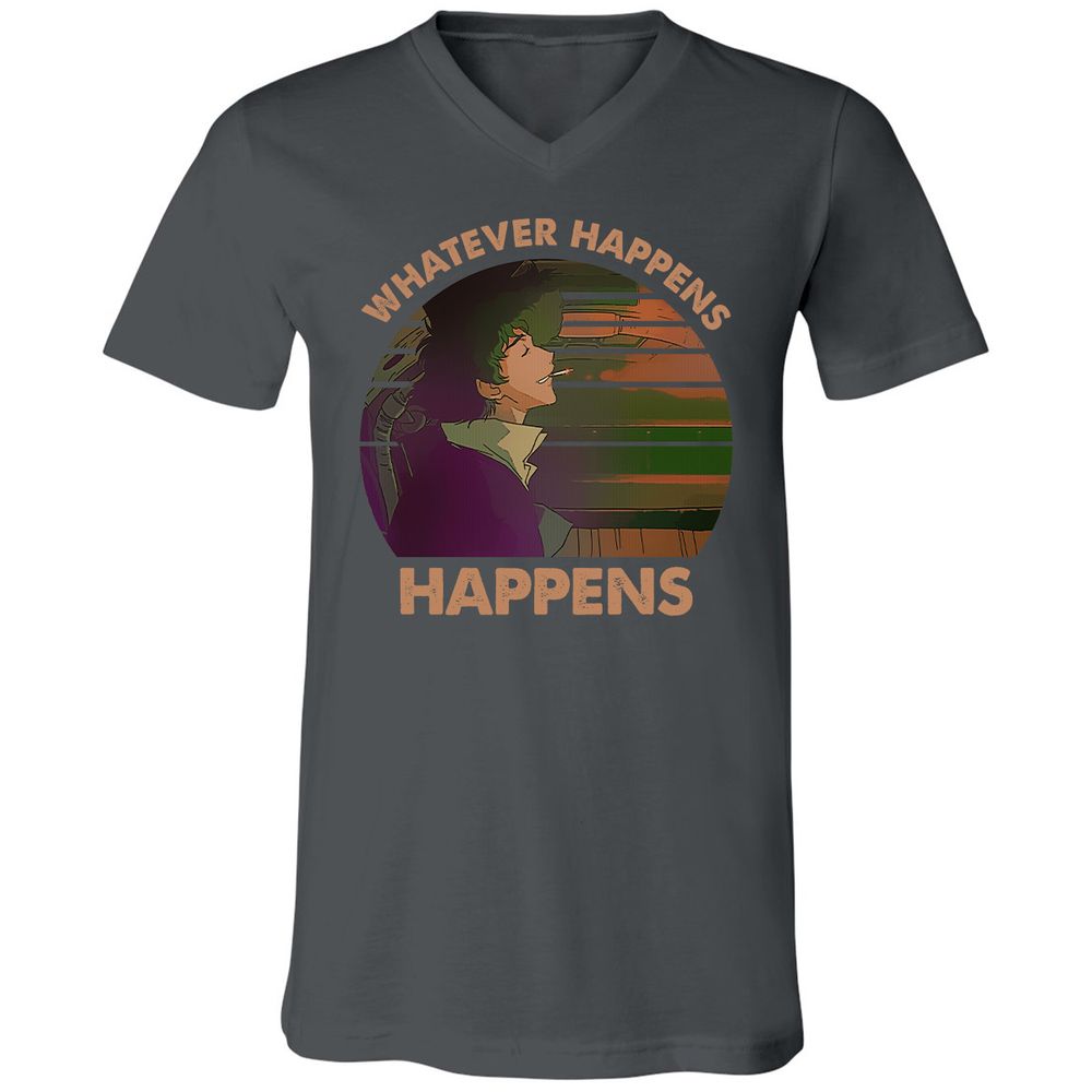 Unisex V-Neck T-Shirt - 4NBHQ3P2 - Asphalt - 12