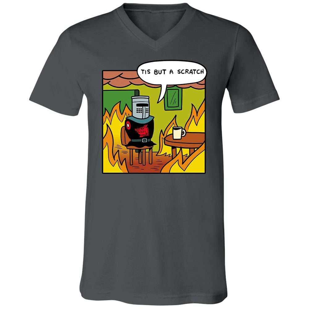 Unisex V-Neck T-Shirt - B2739Q57 - Asphalt - 12