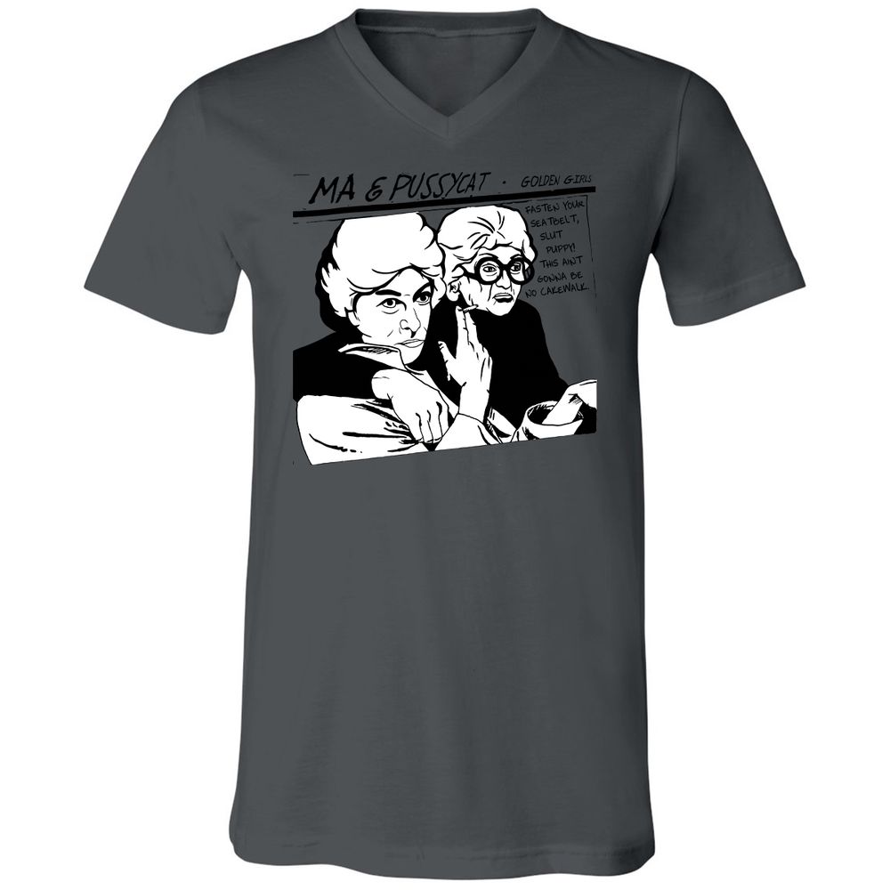 Unisex V-Neck T-Shirt - 8CJECLMN - Asphalt - 12
