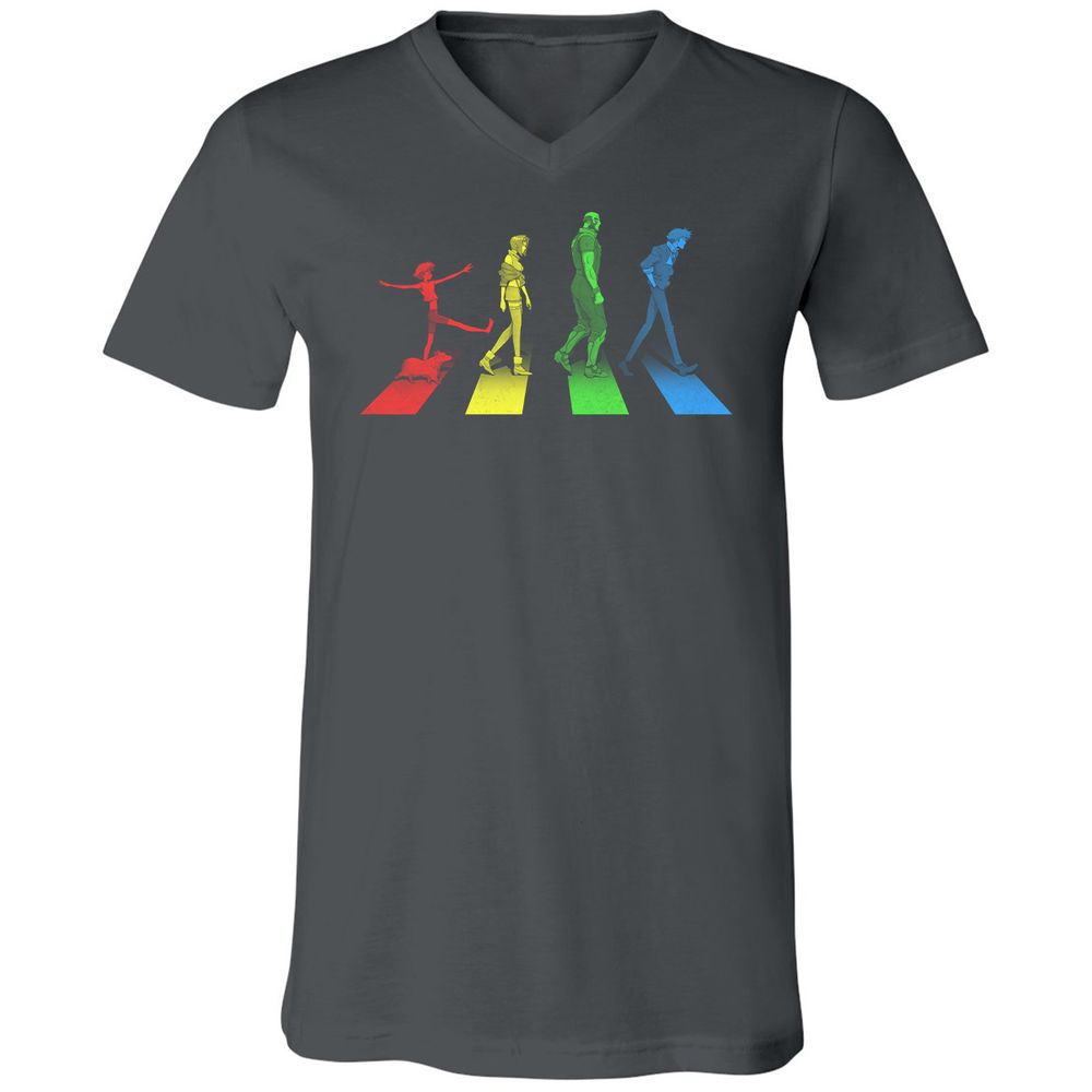 Unisex V-Neck T-Shirt - L473JG4H - Asphalt - 12