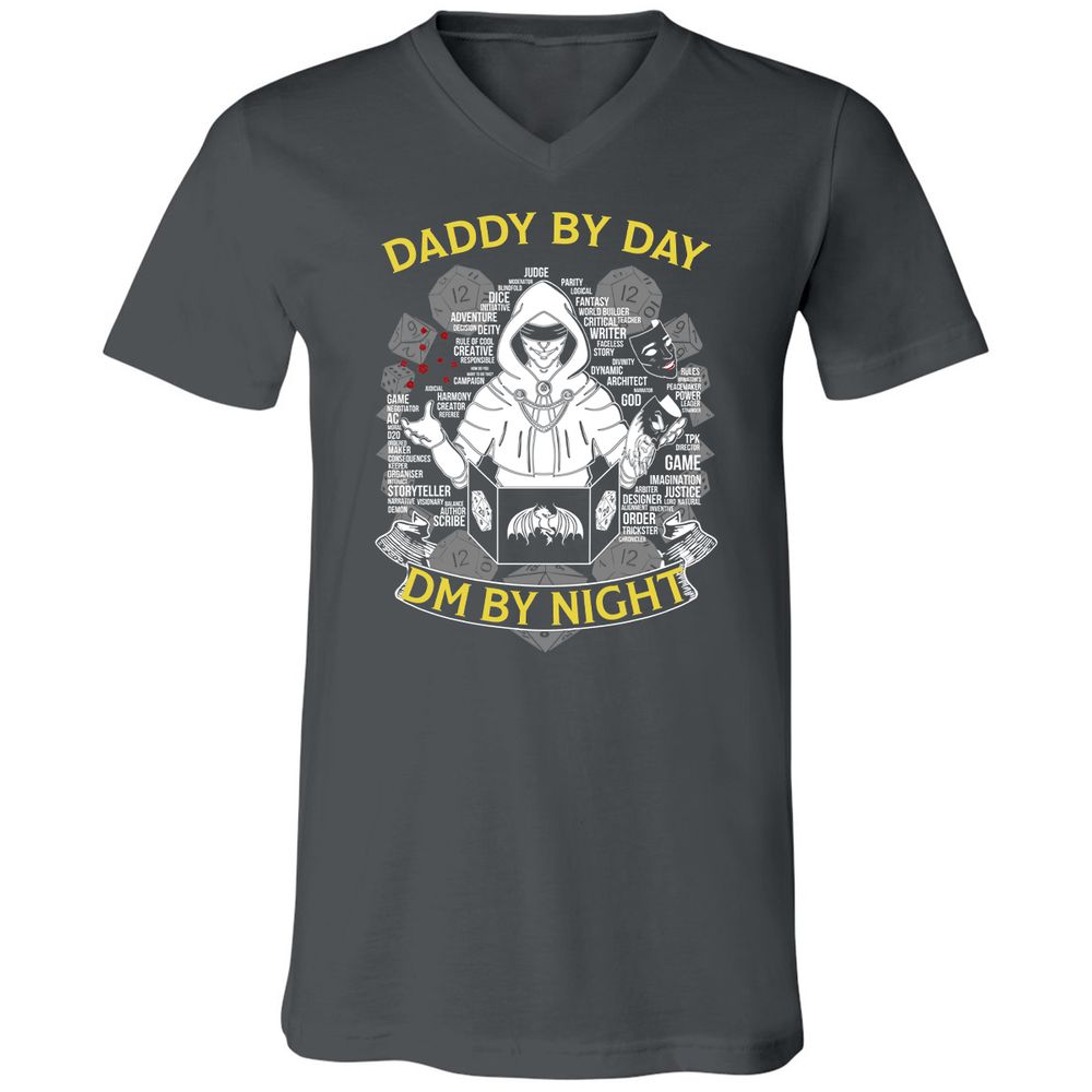 Unisex V-Neck T-Shirt - D7YNFGBF - Asphalt - 12