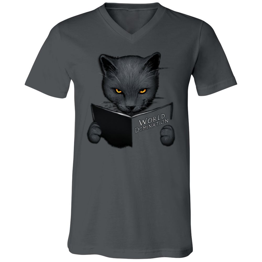 Unisex V-Neck T-Shirt - 19BJUZDP - Asphalt - 12