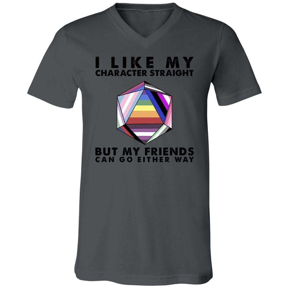 Unisex V-Neck T-Shirt - 4HDC5334 - Asphalt - 12