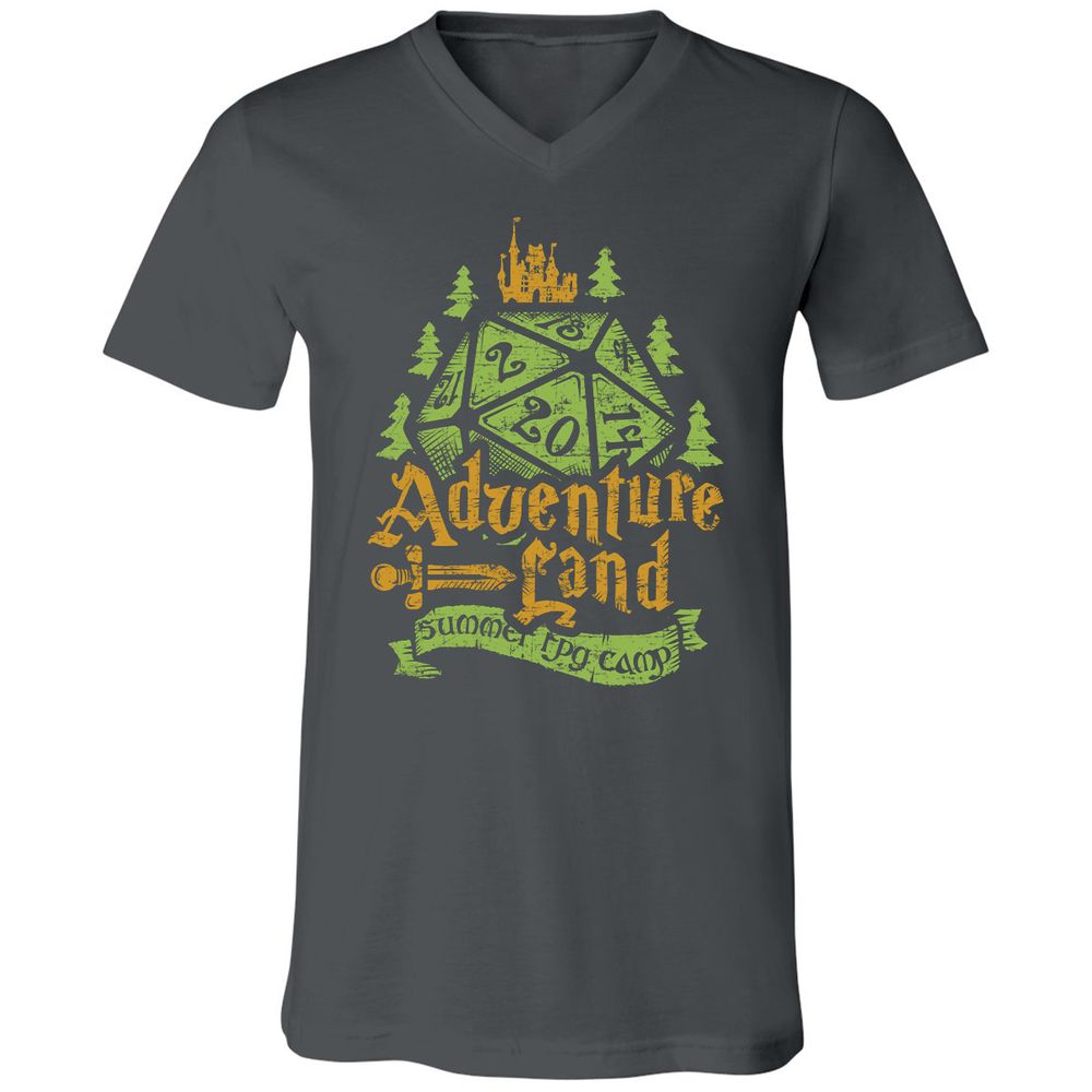 Unisex V-Neck T-Shirt - KVT9UEEC - Asphalt - 12