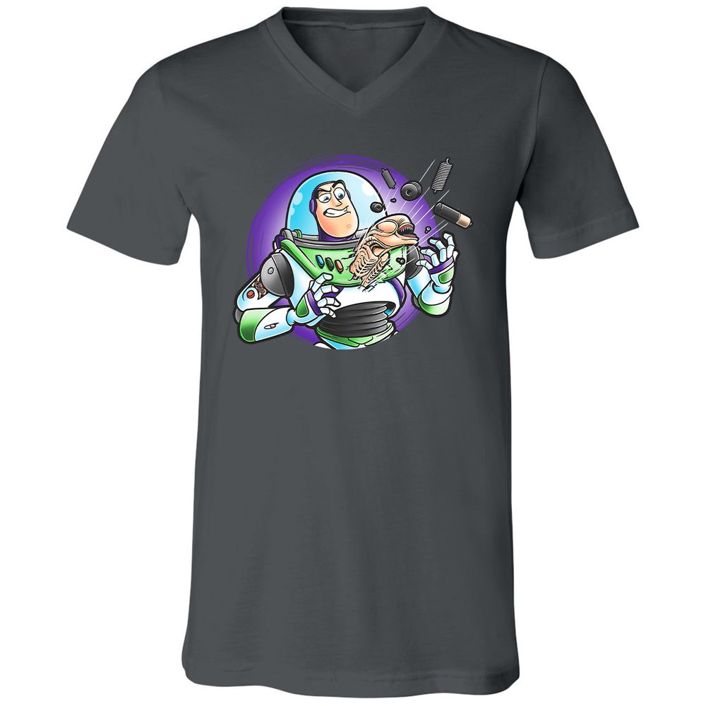 Unisex V-Neck T-Shirt - WGDGBRFN - Asphalt - 12