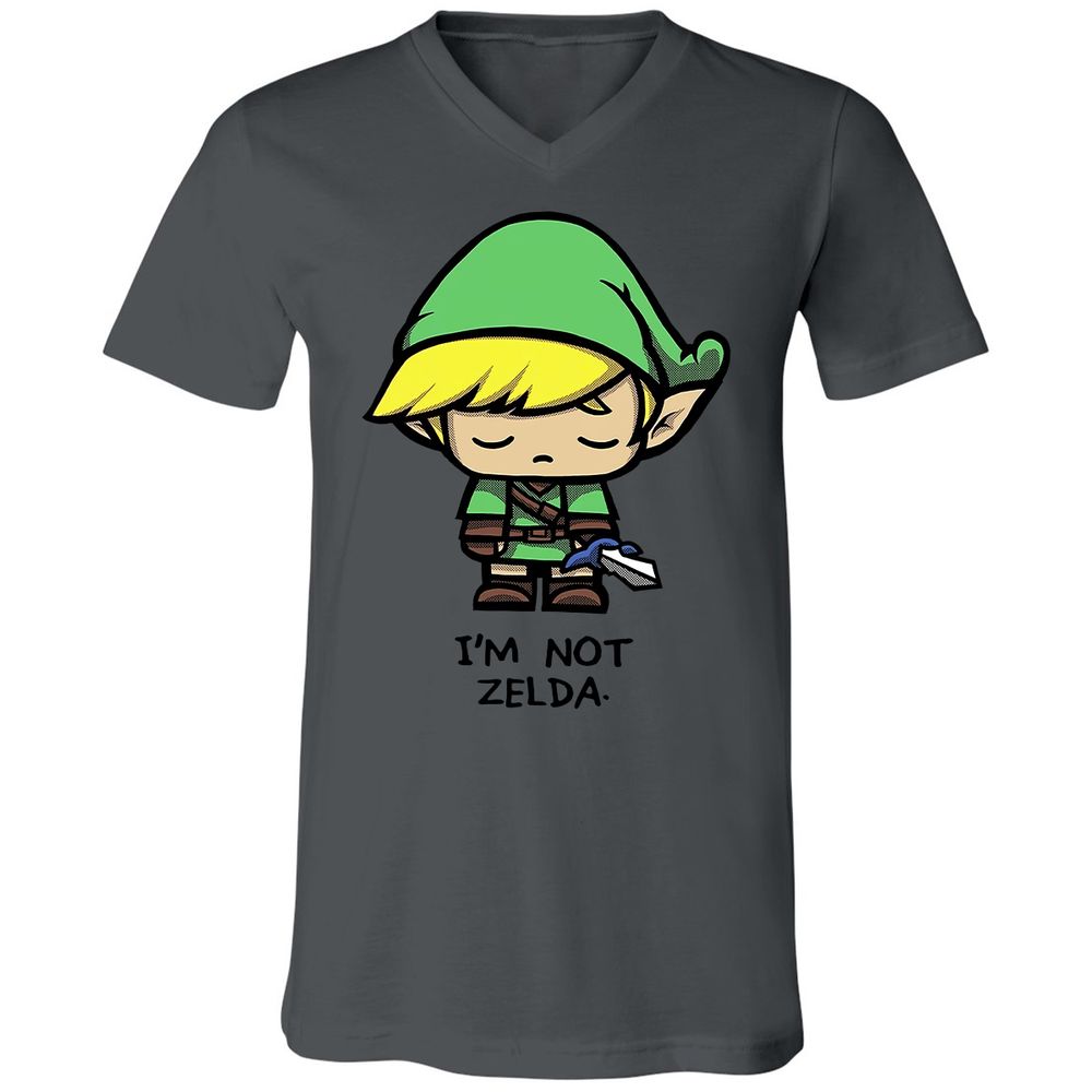 Unisex V-Neck T-Shirt - DCHZTKJP - Asphalt - 12