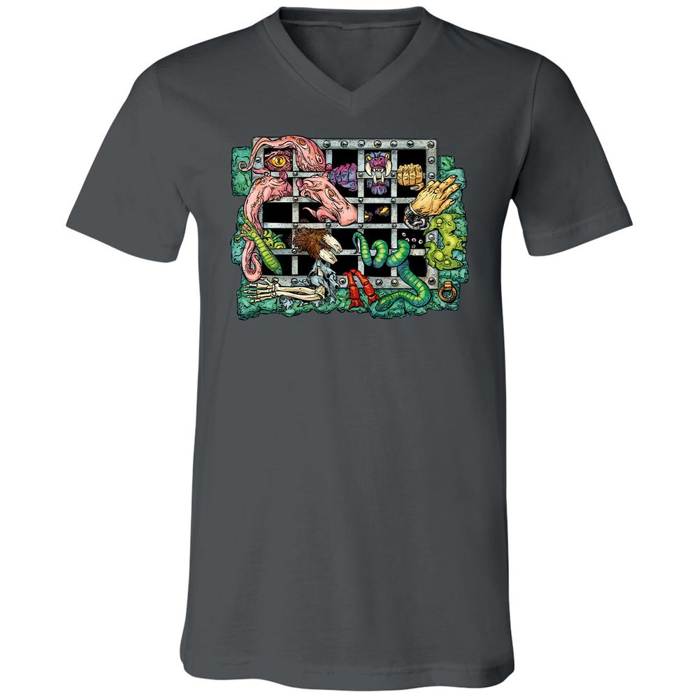 Unisex V-Neck T-Shirt - AGU3Q67Q - Asphalt - 12