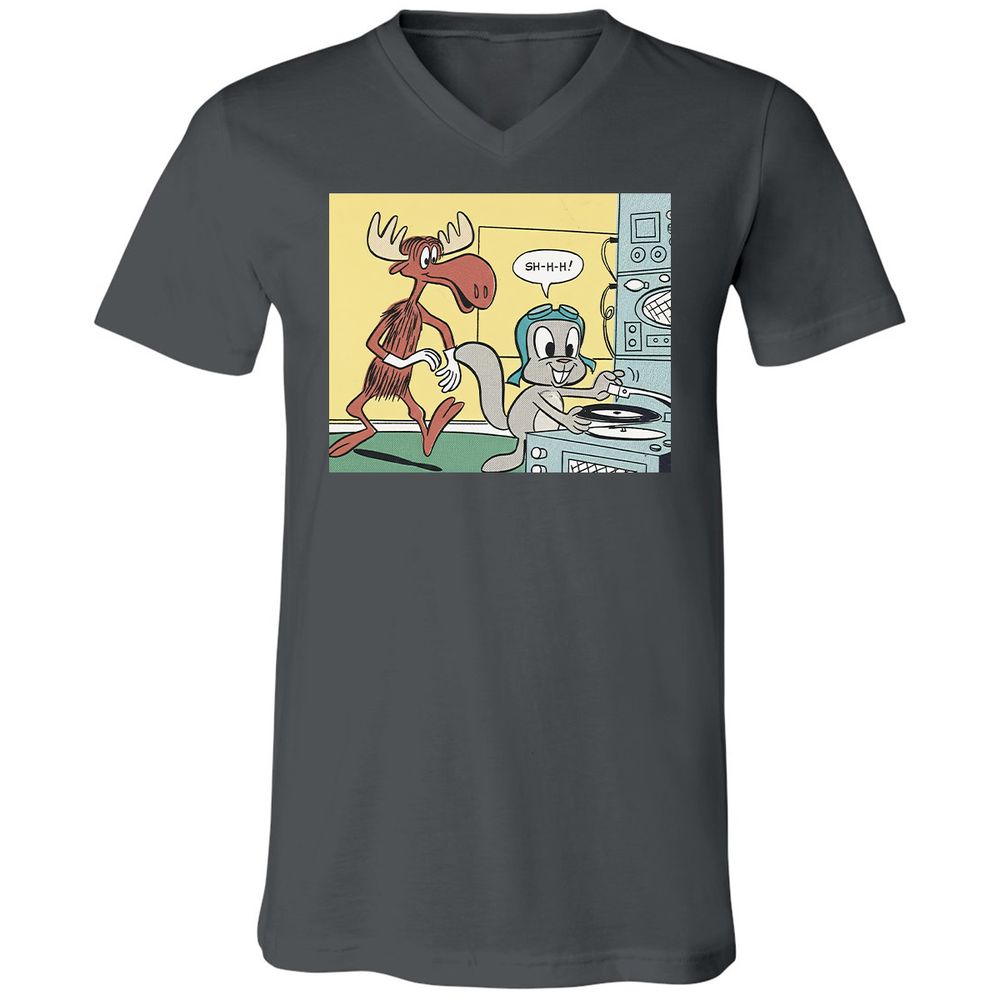 Unisex V-Neck T-Shirt - WCEEEAD6 - Asphalt - 12