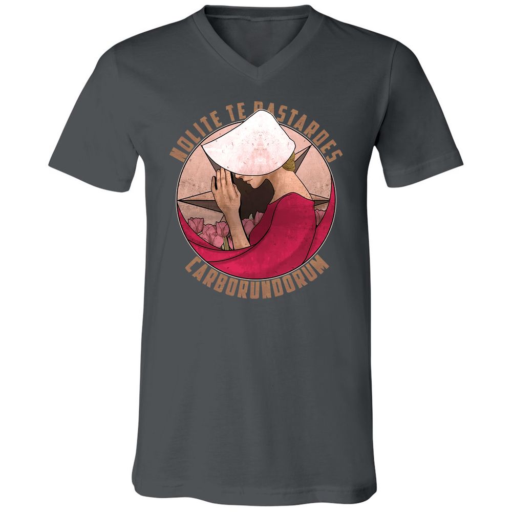 Unisex V-Neck T-Shirt - 3ZPS6SK8 - Asphalt - 12