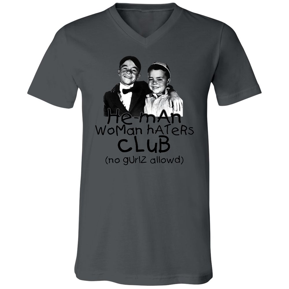 Unisex V-Neck T-Shirt - 57WUGRGC - Asphalt - 12