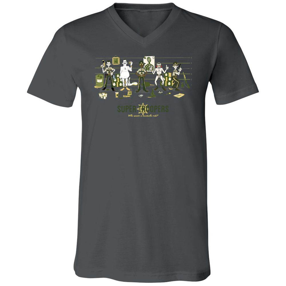 Unisex V-Neck T-Shirt - J8RQCGG5 - Asphalt - 12