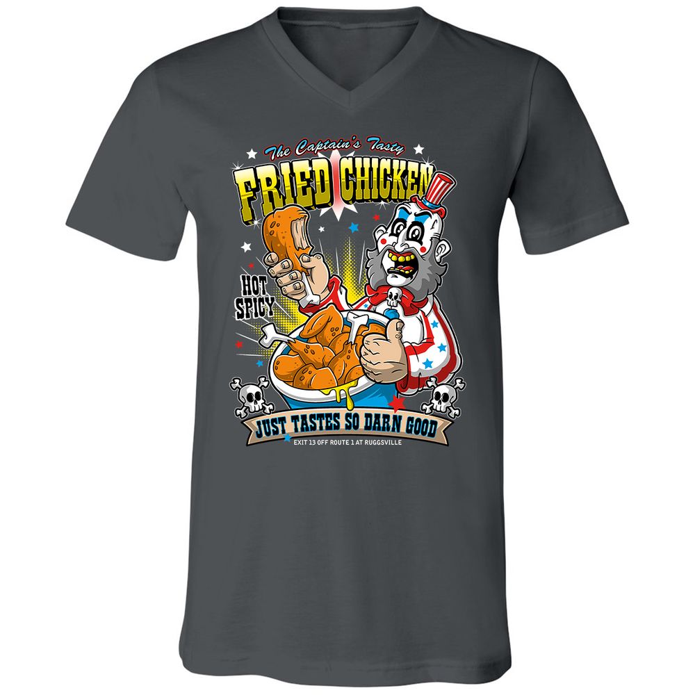 Unisex V-Neck T-Shirt - AFTCLY4Q - Asphalt - 12