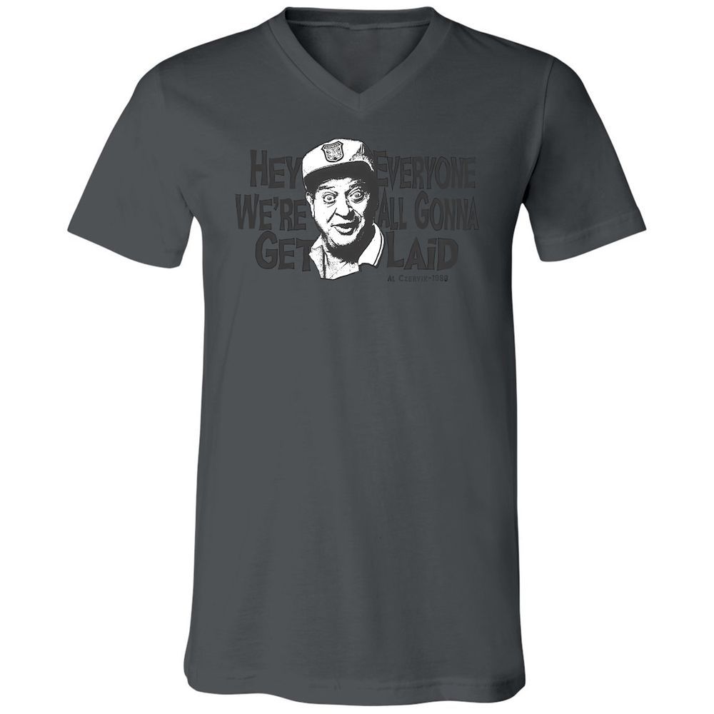 Unisex V-Neck T-Shirt - QH64ZL82 - Asphalt - 12