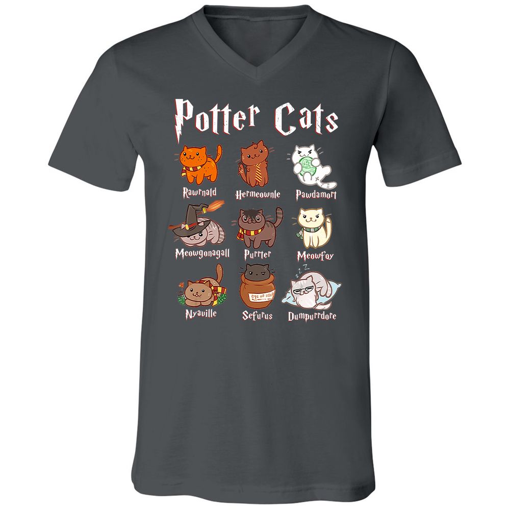 Unisex V-Neck T-Shirt - X7KL3T1V - Asphalt - 12