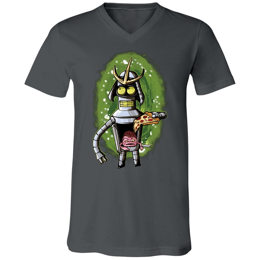 Unisex V-Neck T-Shirt - 22Q6MAA6 - Asphalt - 12