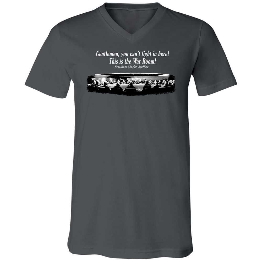 Unisex V-Neck T-Shirt - Y44U5G3Q - Asphalt - 12