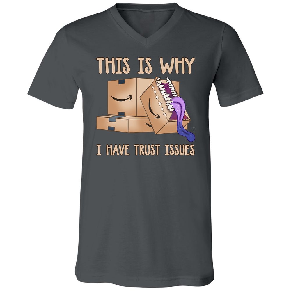 Unisex V-Neck T-Shirt - SBQ6NZ6K - Asphalt - 12