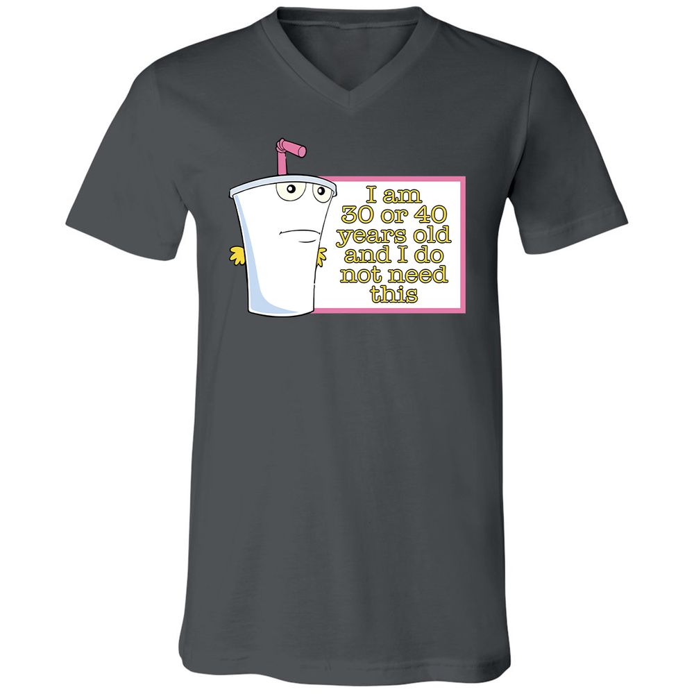 Unisex V-Neck T-Shirt - X66FUA8P - Asphalt - 12