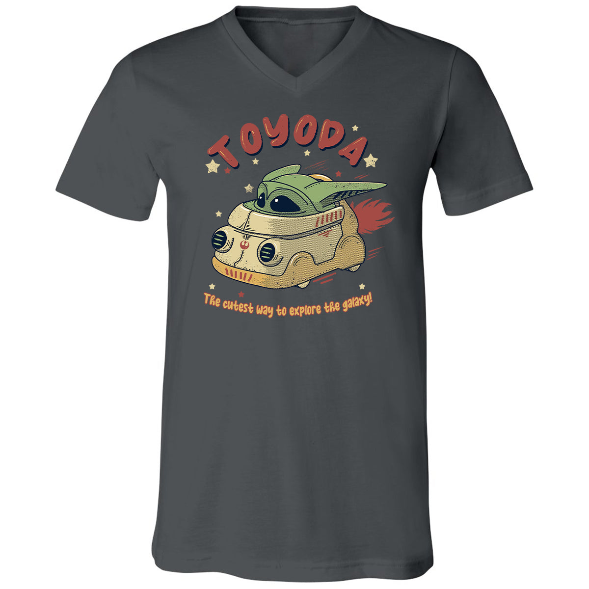 Unisex V-Neck T-Shirt - NYPMNUGJ - Asphalt - 12