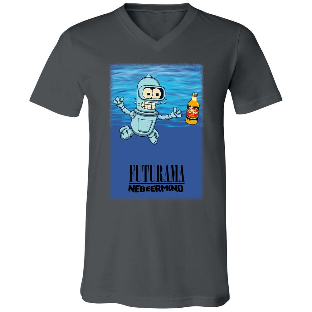 Unisex V-Neck T-Shirt - 737VUVMN - Asphalt - 12