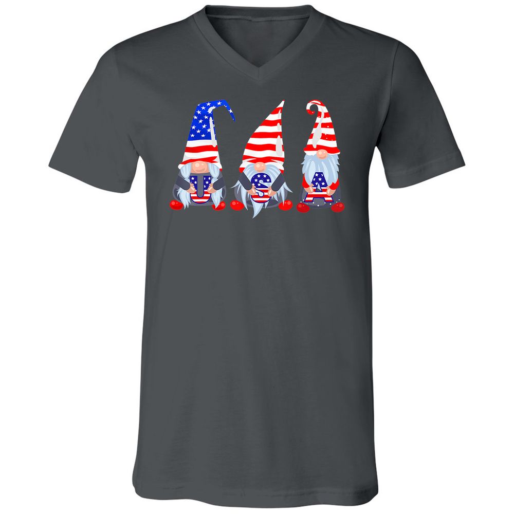 Unisex V-Neck T-Shirt - 61P5TJAD - Asphalt - 12