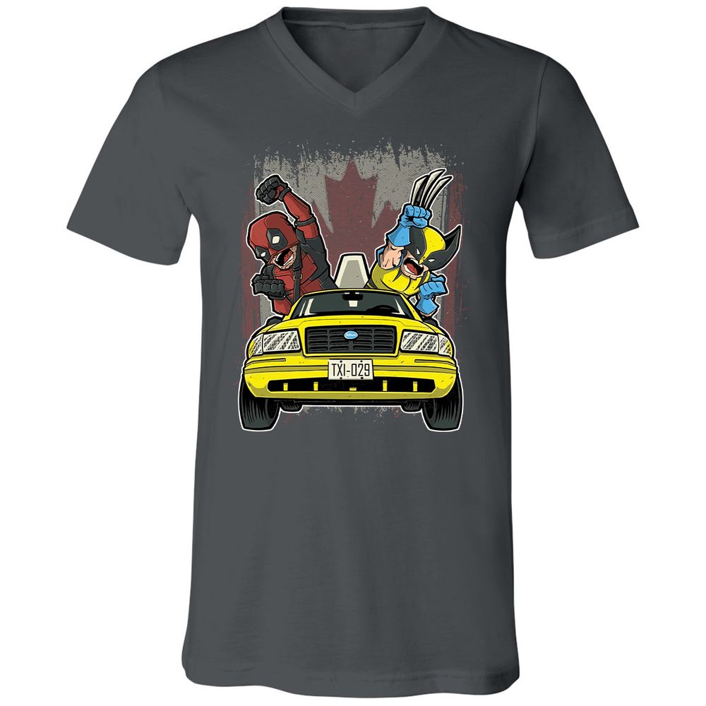 Unisex V-Neck T-Shirt - 2KNUGF3Q - Asphalt - 12