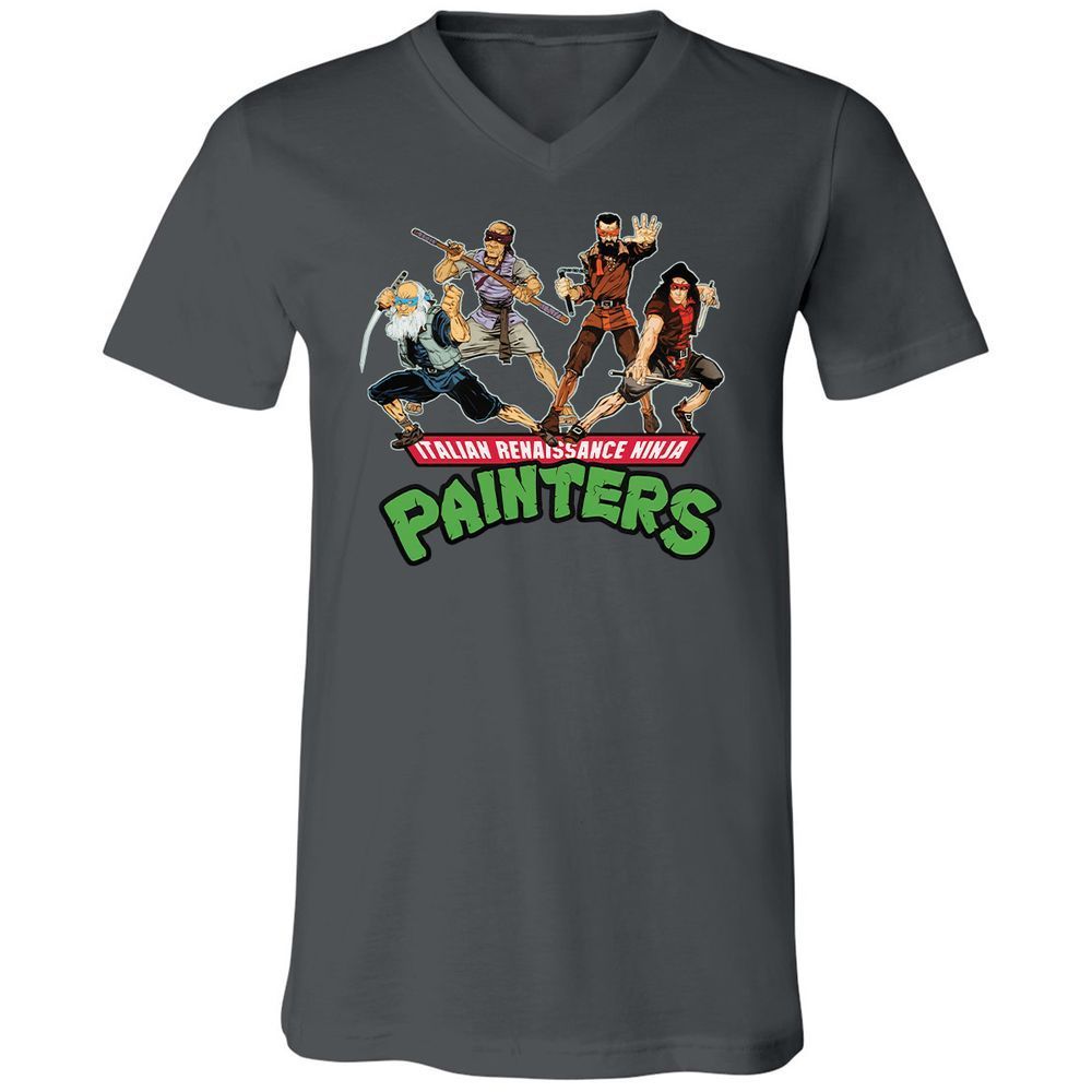 Unisex V-Neck T-Shirt - LLRF4UYH - Asphalt - 12